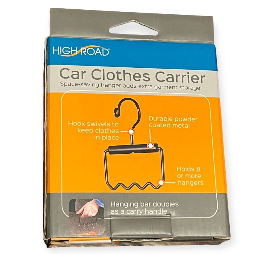 HIGH ROAD Black Car Clothes Hanger Carrier NIB Travel Work Office